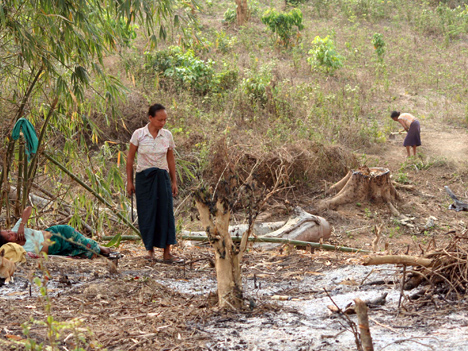 Karbi women at work
