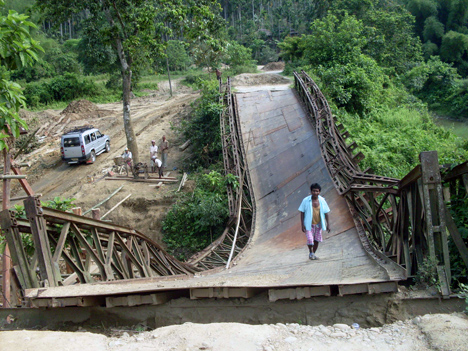 The bridge across