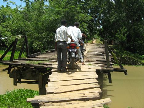 Damaged bridge